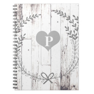 Carnet Blanc Bois Ferme Rustique Shabby Chic