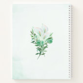 Carnet Blanc Calla Lily Mariage d'aquarelle (Dos)