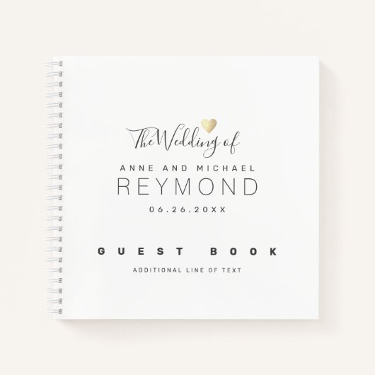 Carnet blanc comme livre d'or Mariage (Devant)