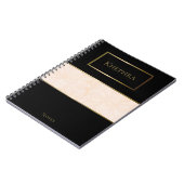 Carnet Blanc Cream Batik Nom simple (Côté gauche)
