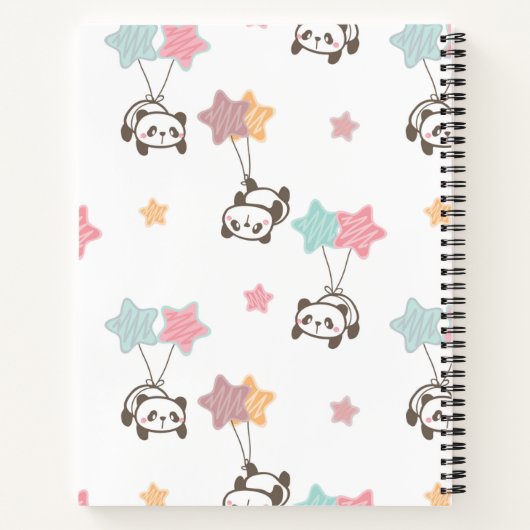 Carnet blanc Cute Panda (Dos)