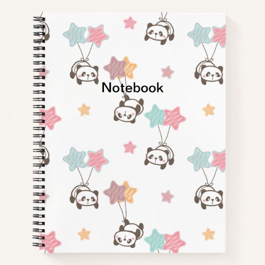 Carnet blanc Cute Panda (Devant)
