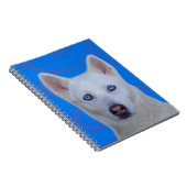 Carnet blanc de chien de traîneau sibérien (Côté Droit)