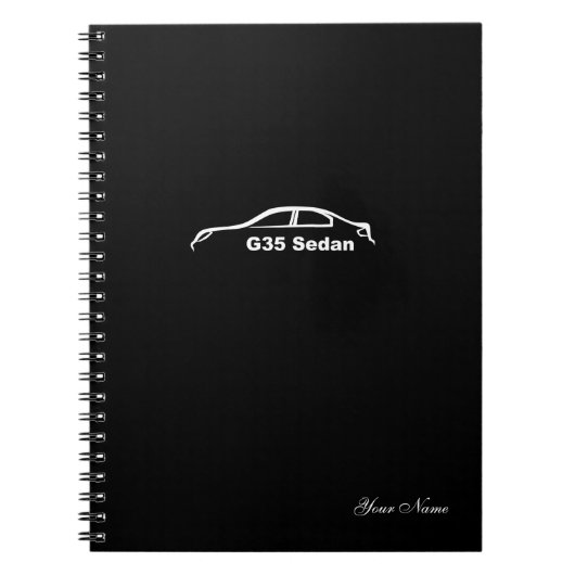 Carnet blanc de silhouette de la berline G35 (Devant)