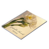 Carnet Blanc Double Daffodils Printemps Mariage (Côté gauche)
