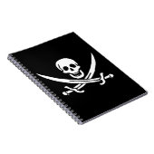 Carnet Blanc, Drapeau Pirate Calico Jack, Crâne & Cutlass (Côté Droit)