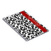 Carnet Blanc et copie décorée d'un monogramme d'éléments (Côté Droit)