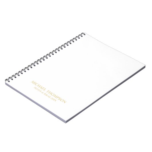 Carnet Blanc et Or Professionnel (Côté gauche)