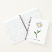 Carnet blanc Fleur de marguerite botanique (Intérieur)