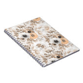 Carnet Blanc, fleurs de pêche, élégant (Côté Droit)