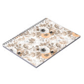 Carnet Blanc, fleurs de pêche, élégant (Côté gauche)