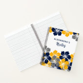 Carnet Blanc gris tropical ou gris bleu jaune floral (Intérieur)