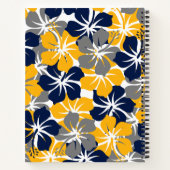 Carnet Blanc gris tropical ou gris bleu jaune floral (Dos)