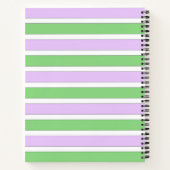 Carnet blanc, Lilac et Green Stripes (Dos)