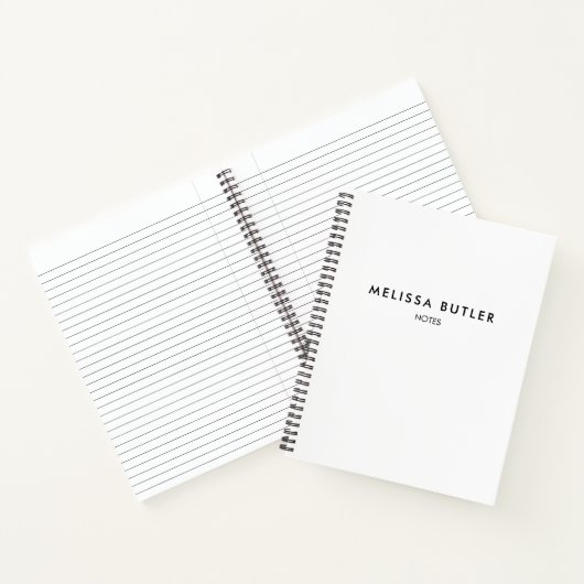 Carnet blanc minimaliste moderne (Intérieur)