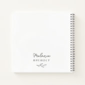 Carnet Blanc Minimaliste Moderne Élégant Botanique (Dos)