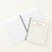 Carnet Blanc Moderne Élégant avec Lignes Dorées Pointillé (Intérieur)