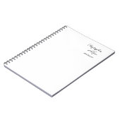 Carnet Blanc Noir Simple Architecte Épais Professionnel (Côté gauche)