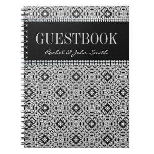 Carnet blanc noir tribal de Guestbook de