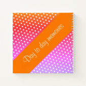 Carnet blanc Polka-dot orange (Dos)