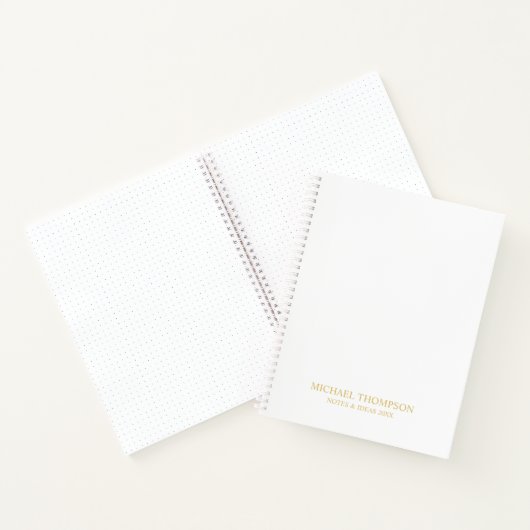 Carnet Blanc professionnel et or (Intérieur)