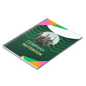 Carnet Blanc Vert moderne Art géométrique (Côté gauche)