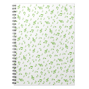 Carnet blanc, vert, Musical+ Note, luxe, or, royal,