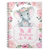 Carnet Blanche bébé rose russe avec Rose (Devant)