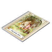 Carnet Blanche-Neige Vintage Et Rose Rouge Personnalisé (Côté gauche)