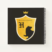 Carnet Blason couronné HUFFLEPUFF™ en or et contour (Dos)