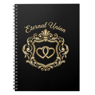 Carnet Blason de mariage Union Éternelle Or Élégant Orn