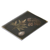 Carnet Blason de monogramme botanique gothique vintage (Côté gauche)