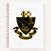Carnet Blason de Phi Chi Theta | Or et Noir (Devant)