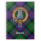 Carnet Blason du clan Malcolm sur tartan (Devant)