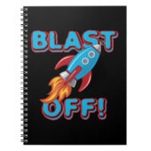 Carnet Blast Off Rocket Ship (Devant)