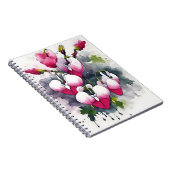 Carnet Bleeding Heart - Watercolor flowers (Côté Droit)