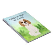 Carnet Blenheim Cavalier King Charles Spaniel Fleurs (Côté Droit)
