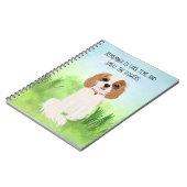 Carnet Blenheim Cavalier King Charles Spaniel Fleurs (Côté gauche)