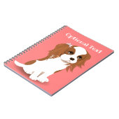 Carnet Blenheim Cavalier King Charles Spaniel rose (Côté gauche)