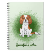 Carnet Blenheim Cavalier King Charles Spaniel Sur Vert (Devant)