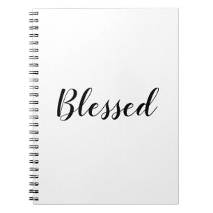 Carnet Blessé noir blanc texte personnalisé texte mignon