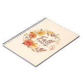 Carnet Blessures d'automne - Feuilles d'automne et couron (Côté gauche)