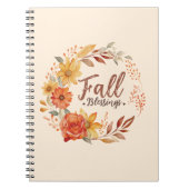 Carnet Blessures d'automne - Feuilles d'automne et couron (Devant)
