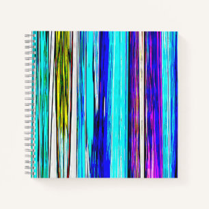Carnet Bleu Abstrait bandes 606