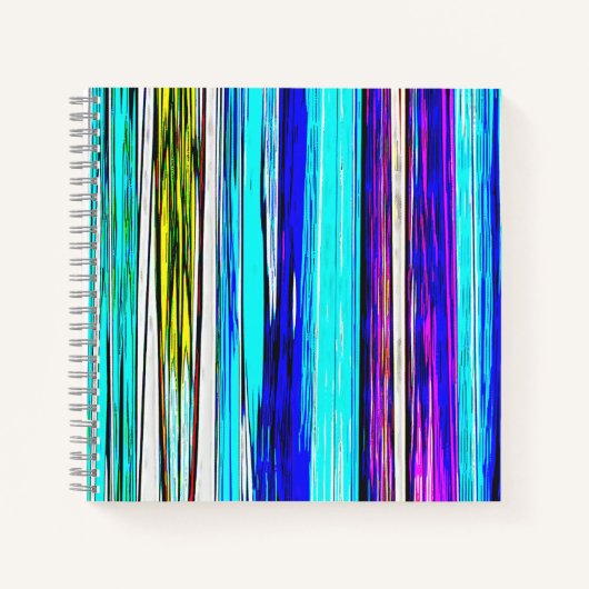 Carnet Bleu Abstrait bandes 606 (Devant)