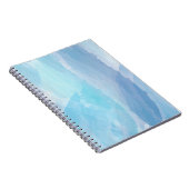 Carnet Bleu, abstrait, cool couleur de l'eau brosse art (Côté Droit)