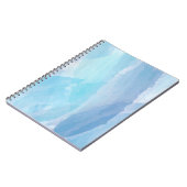 Carnet Bleu, abstrait, cool couleur de l'eau brosse art (Côté gauche)