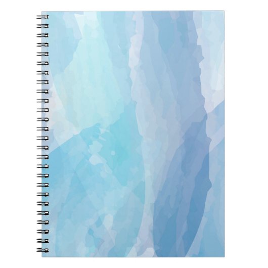 Carnet Bleu, abstrait, cool couleur de l'eau brosse art (Devant)