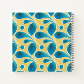 Carnet Bleu Abstrait et or (Dos)