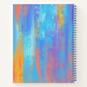 Carnet Bleu Abstrait et orange (Dos)